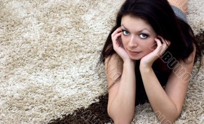 Lying on carpet Lying on carpet