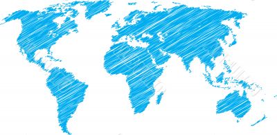 World map sketch World map sketch