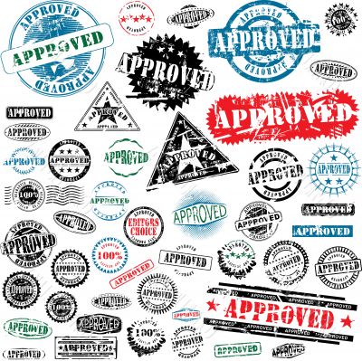 Approved rubber stamps collection