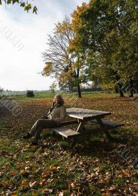 In autumn park