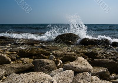 Splashing sea waves Splashing sea waves