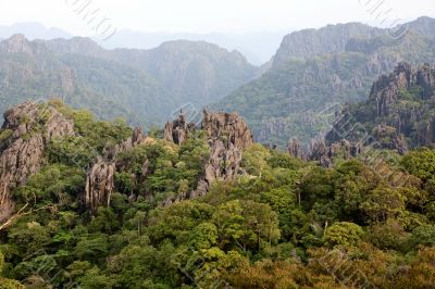 Laos, landscape in the mountains
