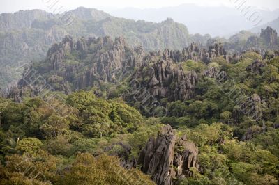Laos, landscape in the mountains