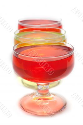 Yellow, red jelly, line