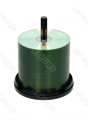 CDs on a spindle