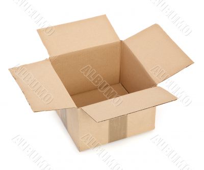 open cardboard box