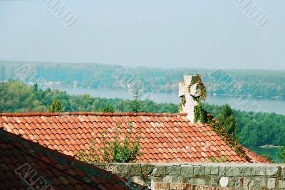Orthodox church tiled roof