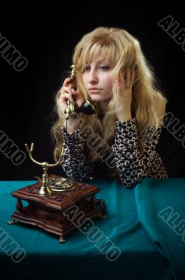 Lovely girl on telephone