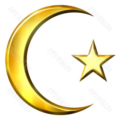 3D Golden Islamic Symbol