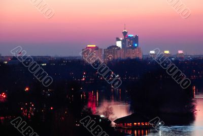 Belgrade evening view