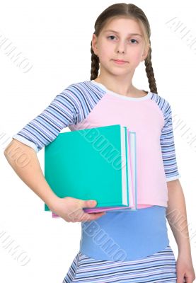 Girl with books Girl with books