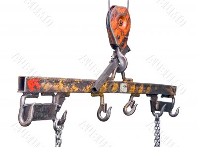 Lifting mechanism with hooks and chains