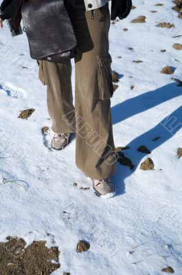 walking on snow