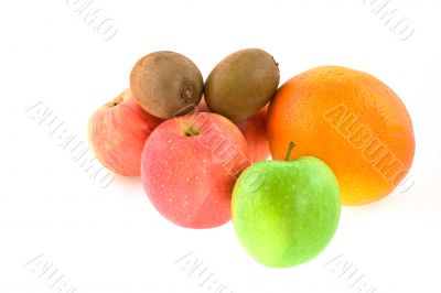 different fruits: apples, grapefruit, kiwi-fruits different fruits: apples, grapefruit, kiwi-fruits