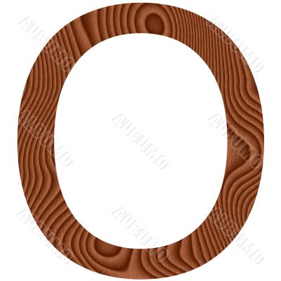 Wooden Letter O