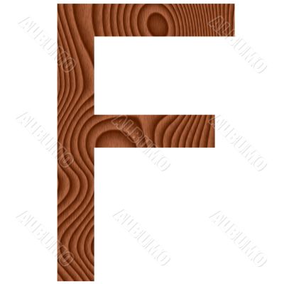 Wooden Letter F