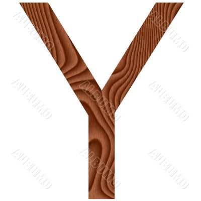 Wooden Letter Y