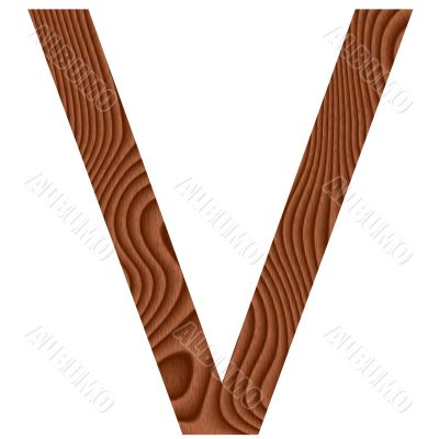 Wooden Letter V