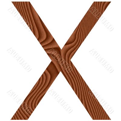 Wooden Letter X