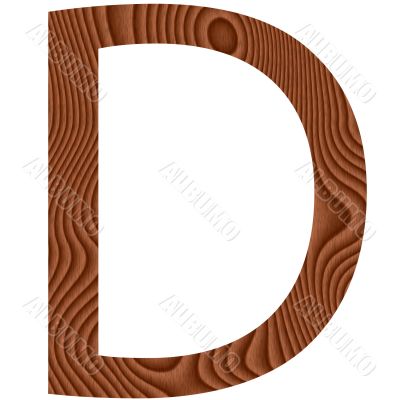 Wooden Letter D