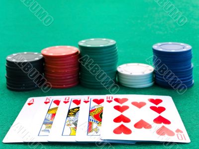 chips stacks and playing cards chips stacks and playing cards