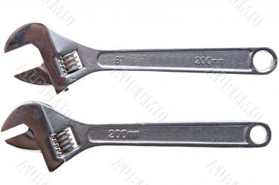 Two adjustable spanner