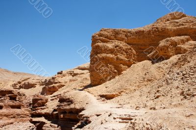 Red eroded rocks in Red Canyon