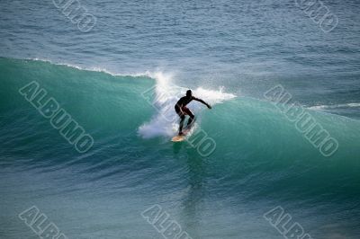 Surfer in ocean