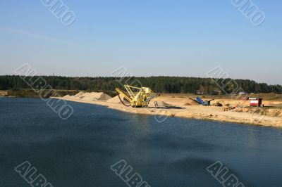  Open rocks and gravel quarry