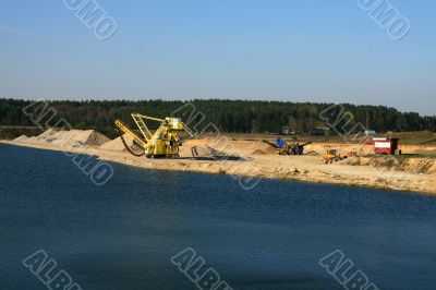  Open rocks and gravel quarry