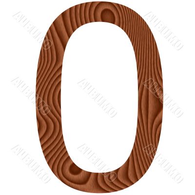 Wooden Number 0