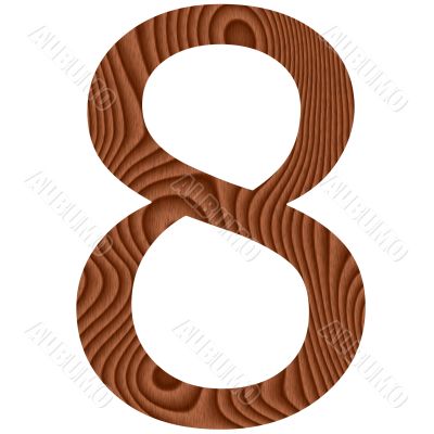 Wooden Number 8