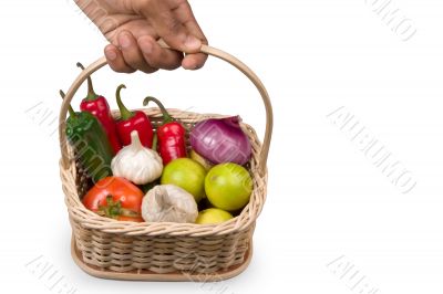 Full raw spice basket