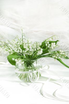 Lily of the valley in vase