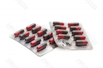 Capsules with vitamin packed