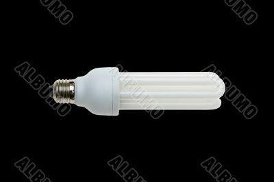 Fluorescent light bulb isolated