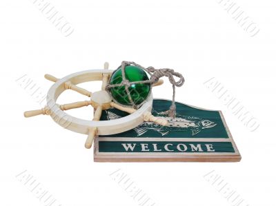 Welcome nautical sign