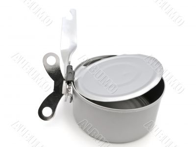 tin with opener tin with opener