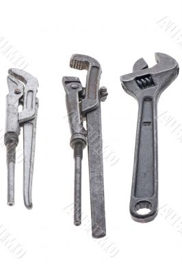 Three adjustable spanner closeup