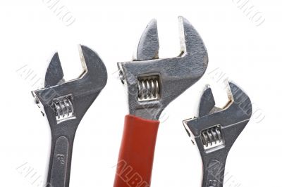 Three adjustable spanner