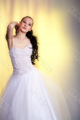 girl in white wedding dress