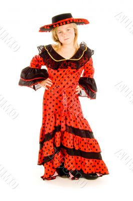 Young spanish dancer isolated on white Young spanish dancer isolated on white