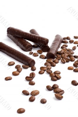 chocolate bars and coffee