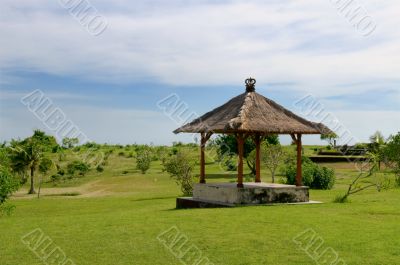 Hut over field Hut over field