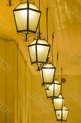 Line of lanterns Line of lanterns