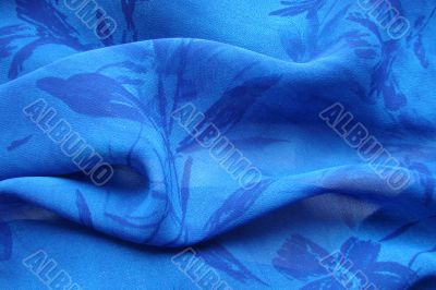 Blue fabric  with flower trecing 02