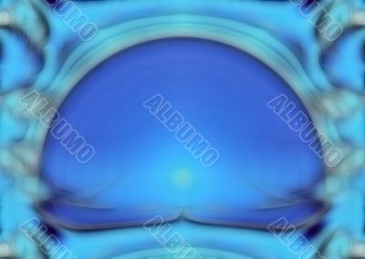 Abstract symmetric blue fractal fantazy background