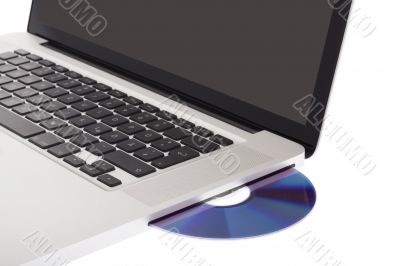 Laptop computer with CD disk drive