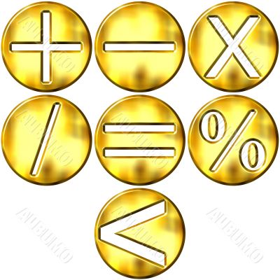 Golden Math Symbols
