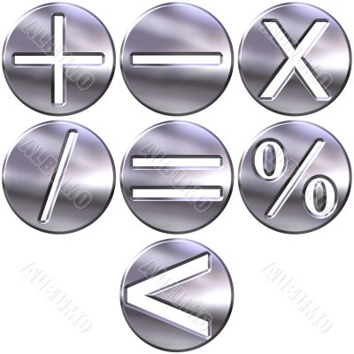 Silver Math Symbols
